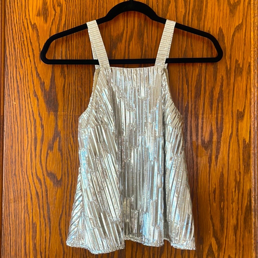 Maeve by Anthropologie - Silver Metallic Tank